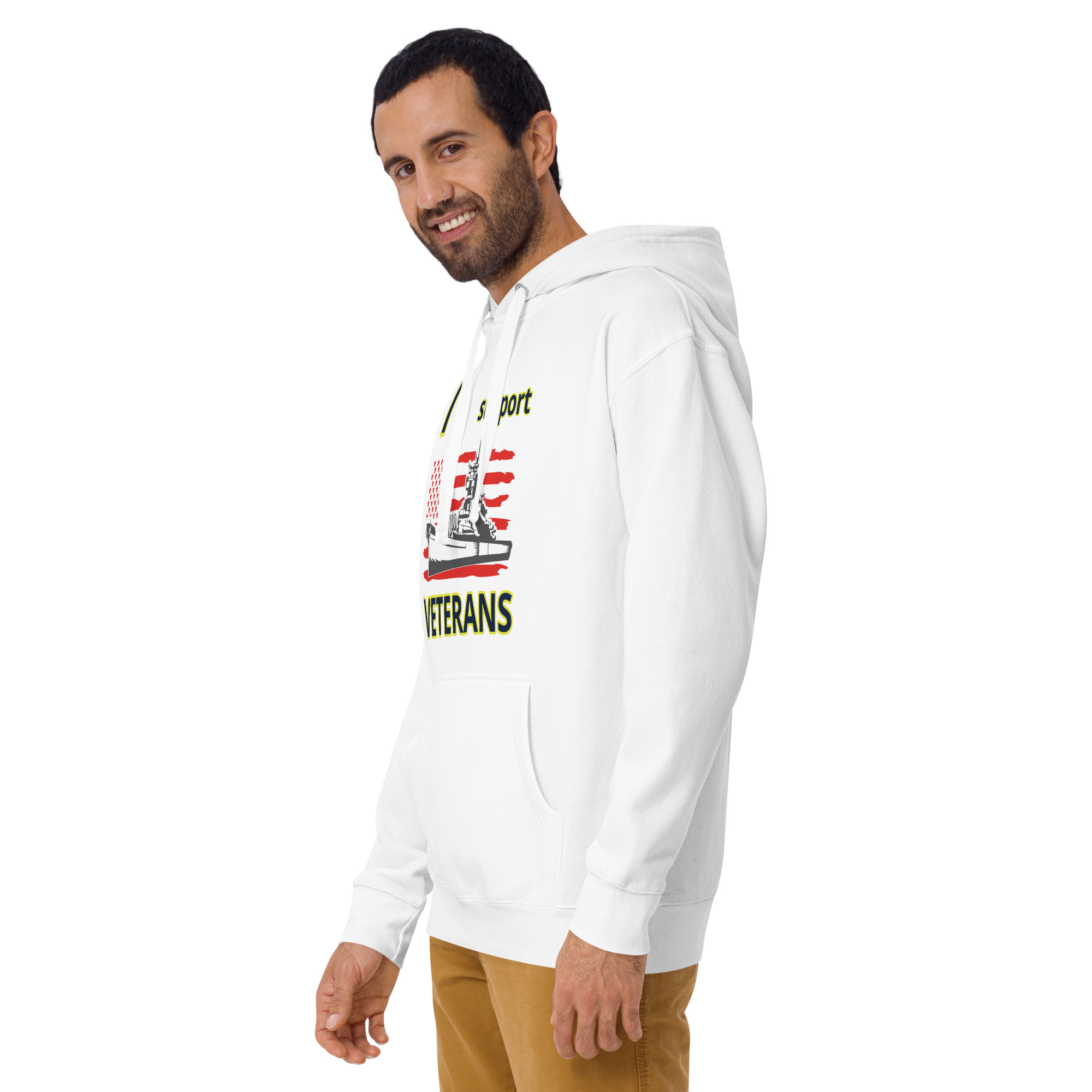 I SUPPORT VETERANS TOO SIKS Unisex Hoodie - Image 47