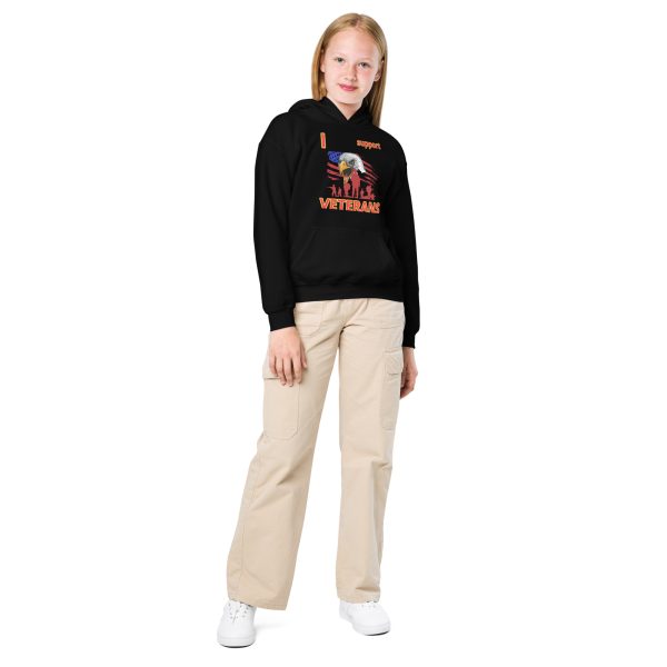 I support VETERANS SIKS Kids Fleece Hoodie