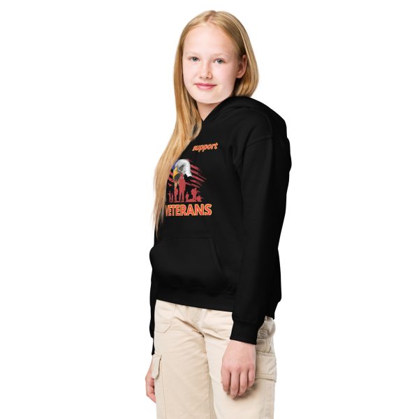 I support VETERANS SIKS Kids Fleece Hoodie