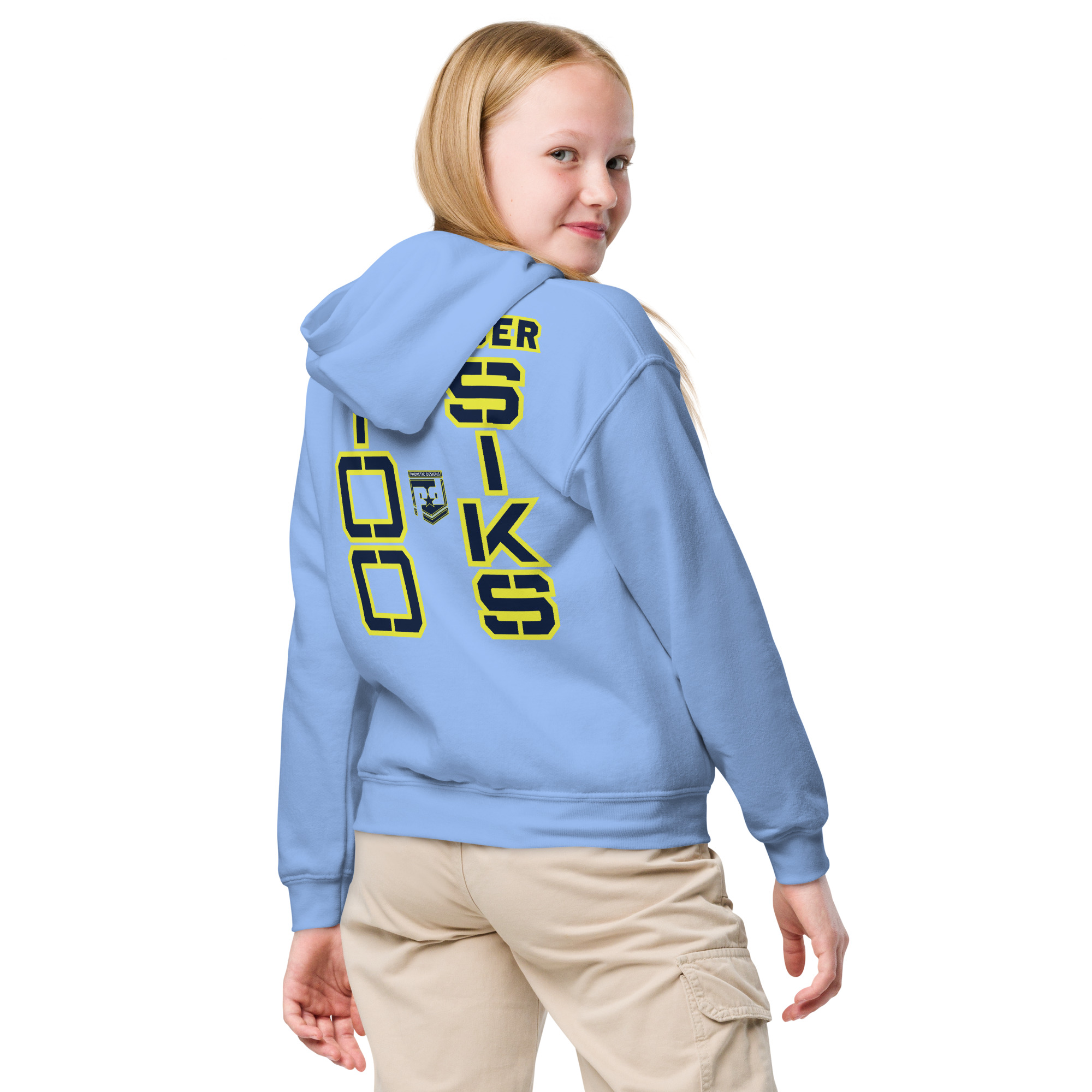 I SUPPORT VETERANS TOO SIKS Kids Fleece Hoodie - Image 20