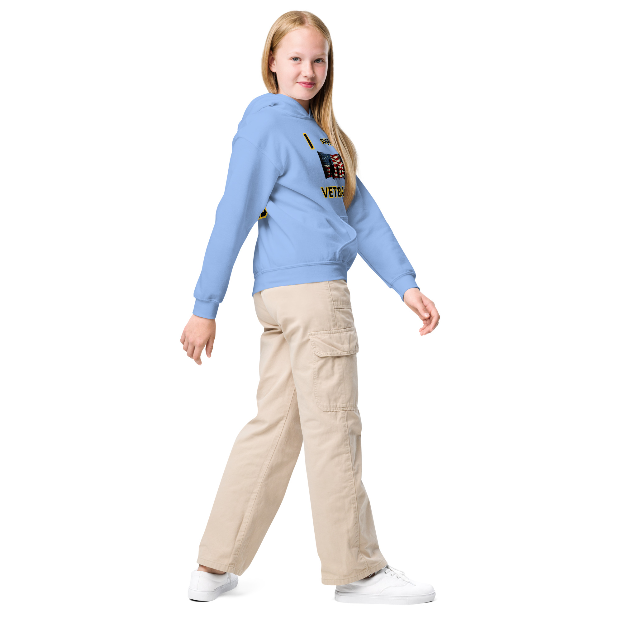 I support VETERANS TOO SIKS Kids Fleece Hoodie - Image 19