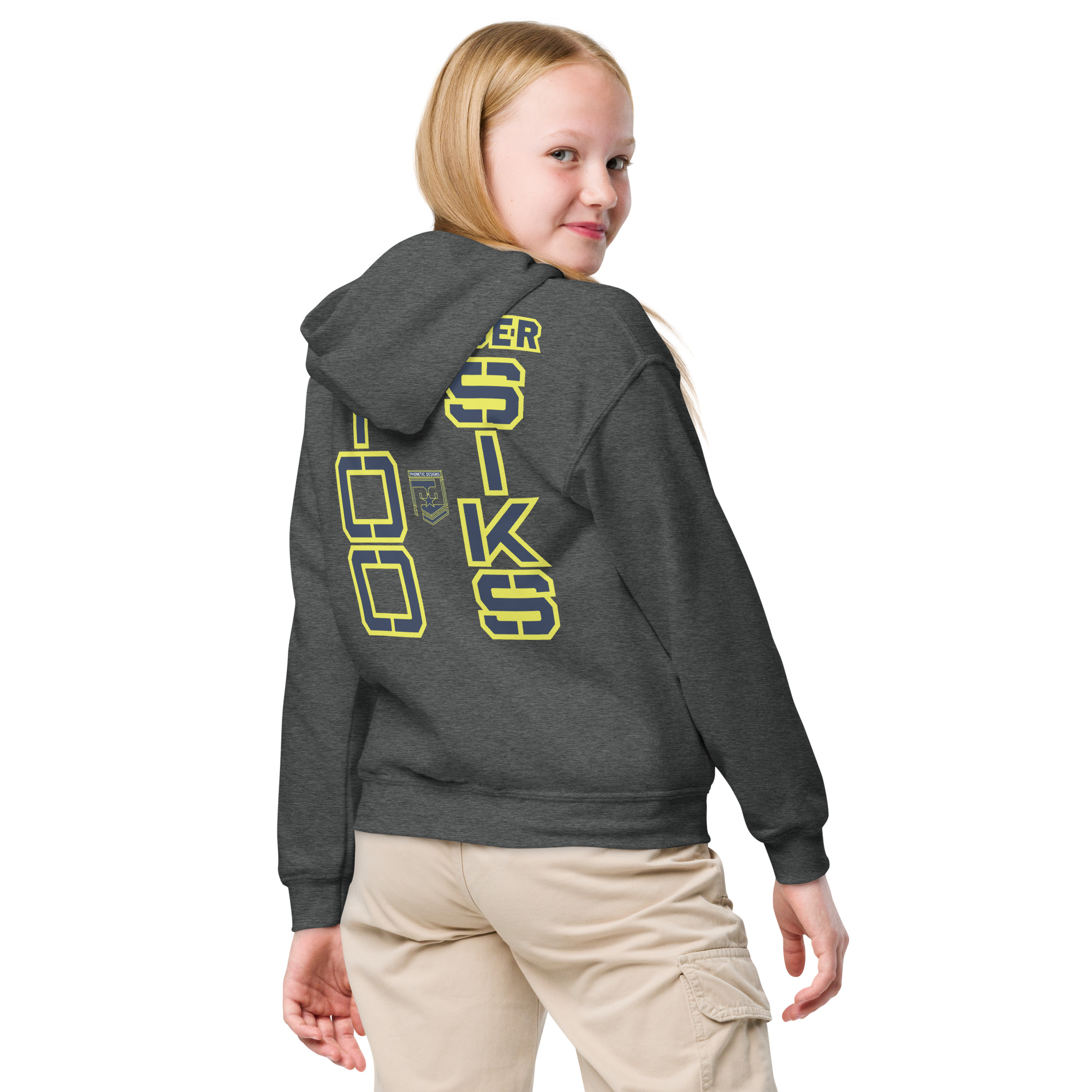 I SUPPORT VETERANS TOO SIKS Kids Fleece Hoodie - Image 12