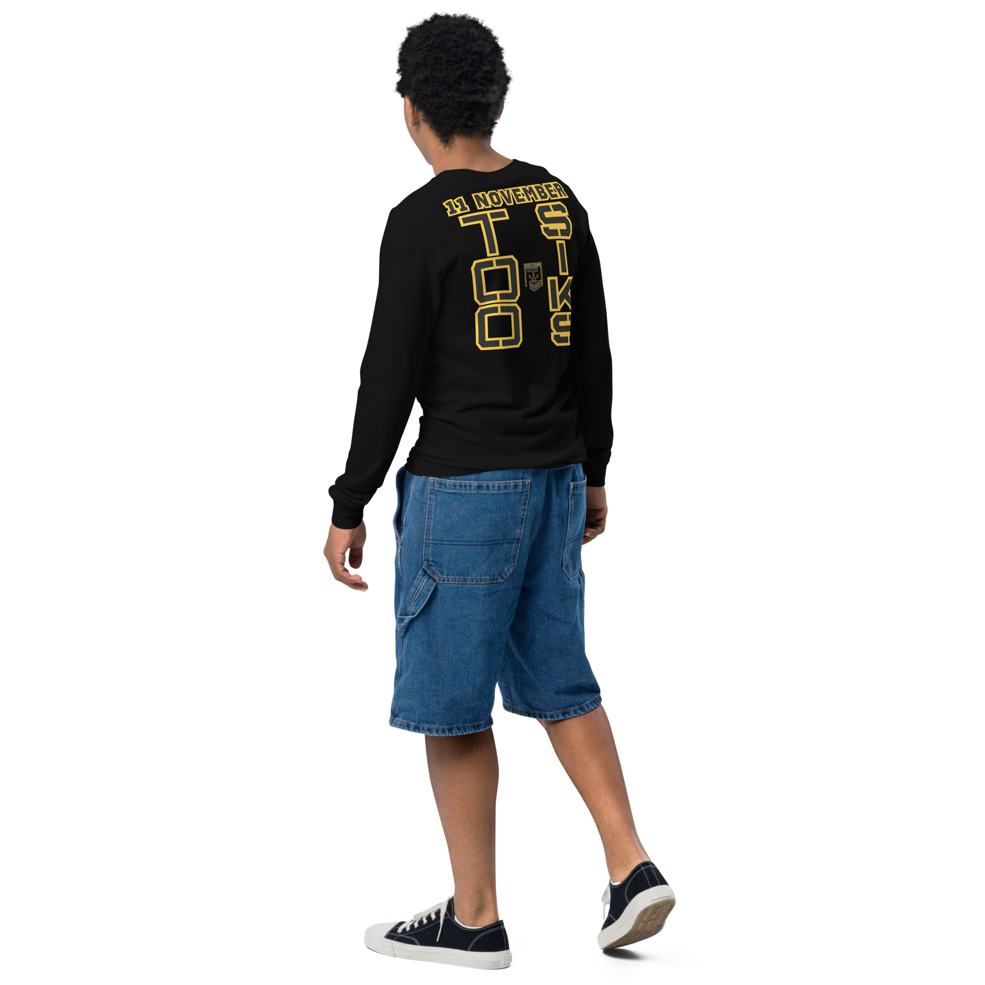 I support VETERANS TOO SIKS Youth Long Sleeve Tee - Image 3