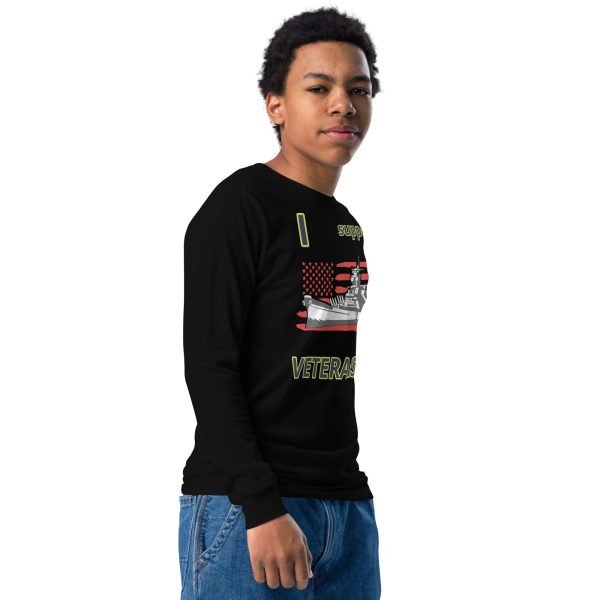 I SUPPORT VETERANS TOO SIKS Youth Long Sleeve Tee