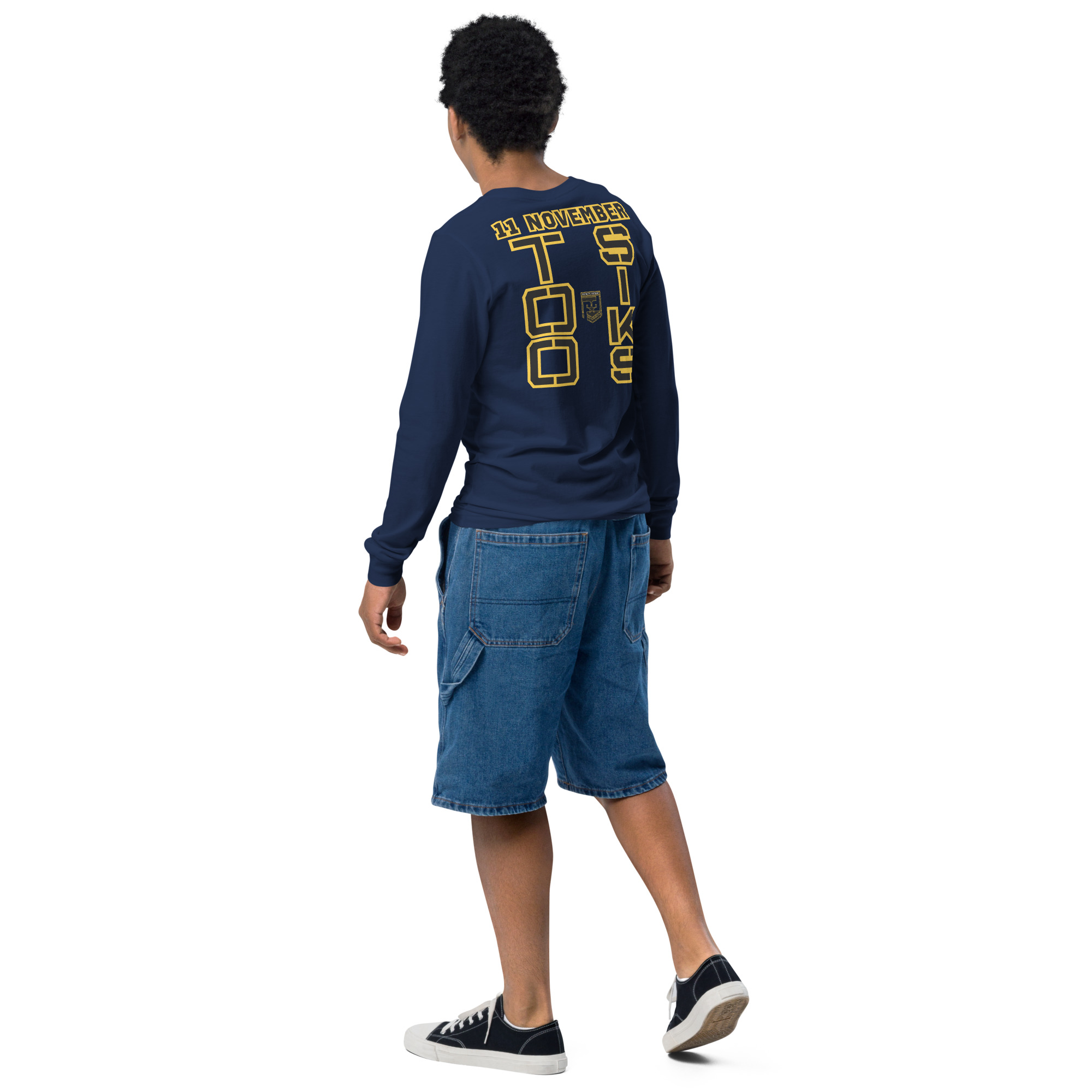I support VETERANS TOO SIKS Youth Long Sleeve Tee - Image 6