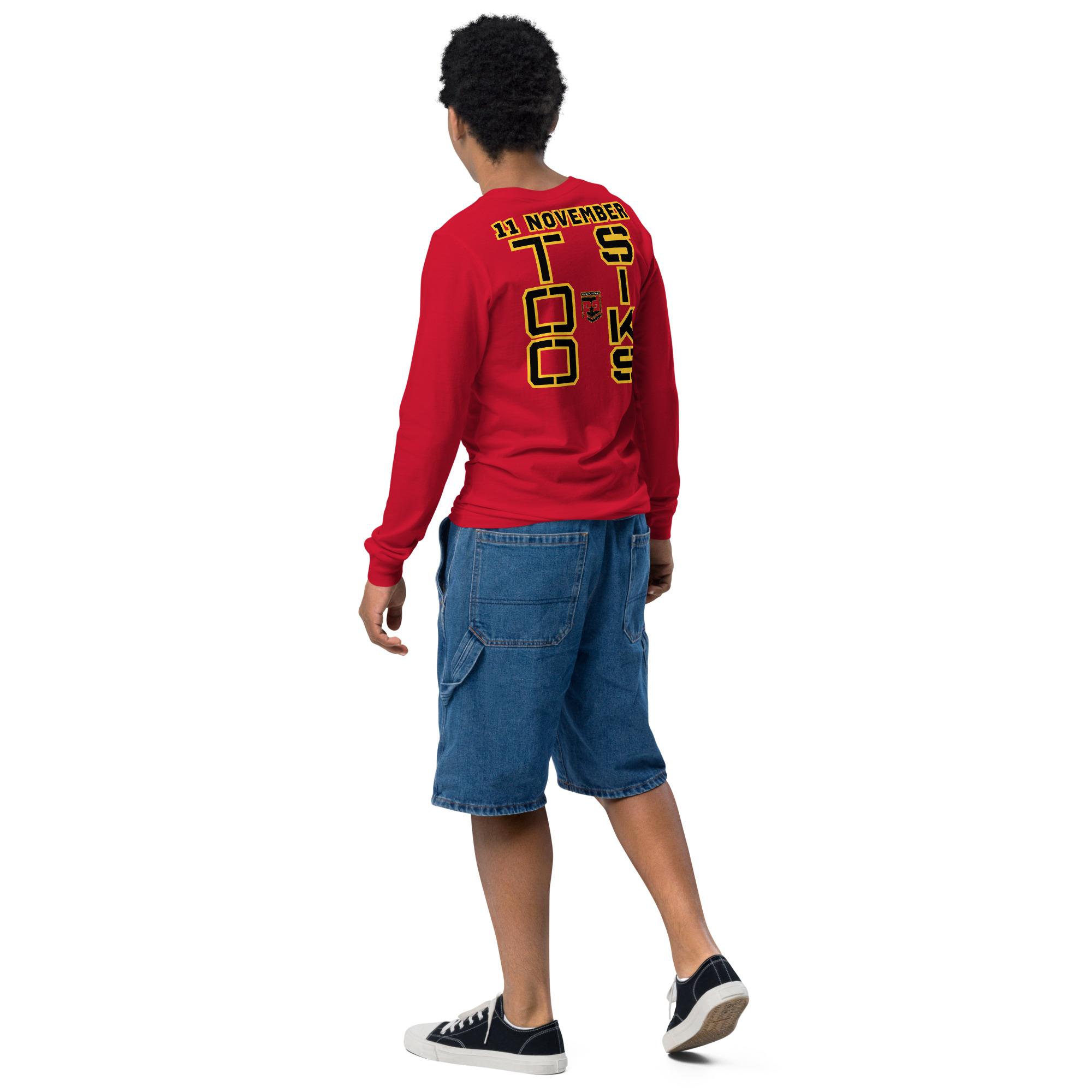 I support VETERANS TOO SIKS Youth Long Sleeve Tee - Image 9