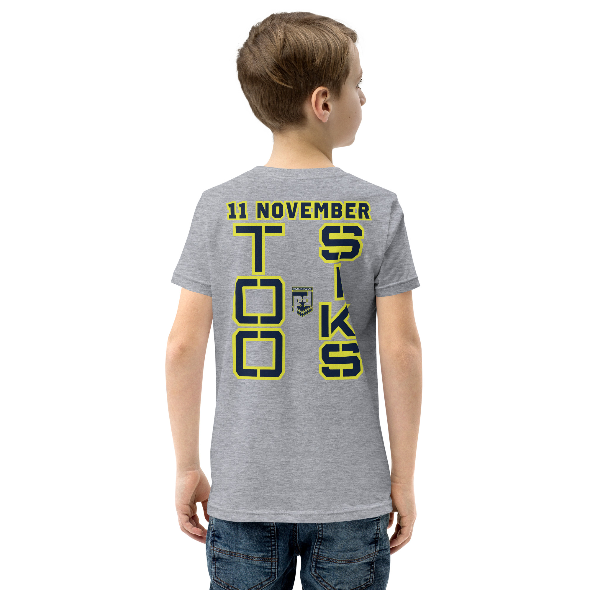 I SUPPORT VETERANS TOO SIKS Youth Short Sleeve T-Shirt - Image 44