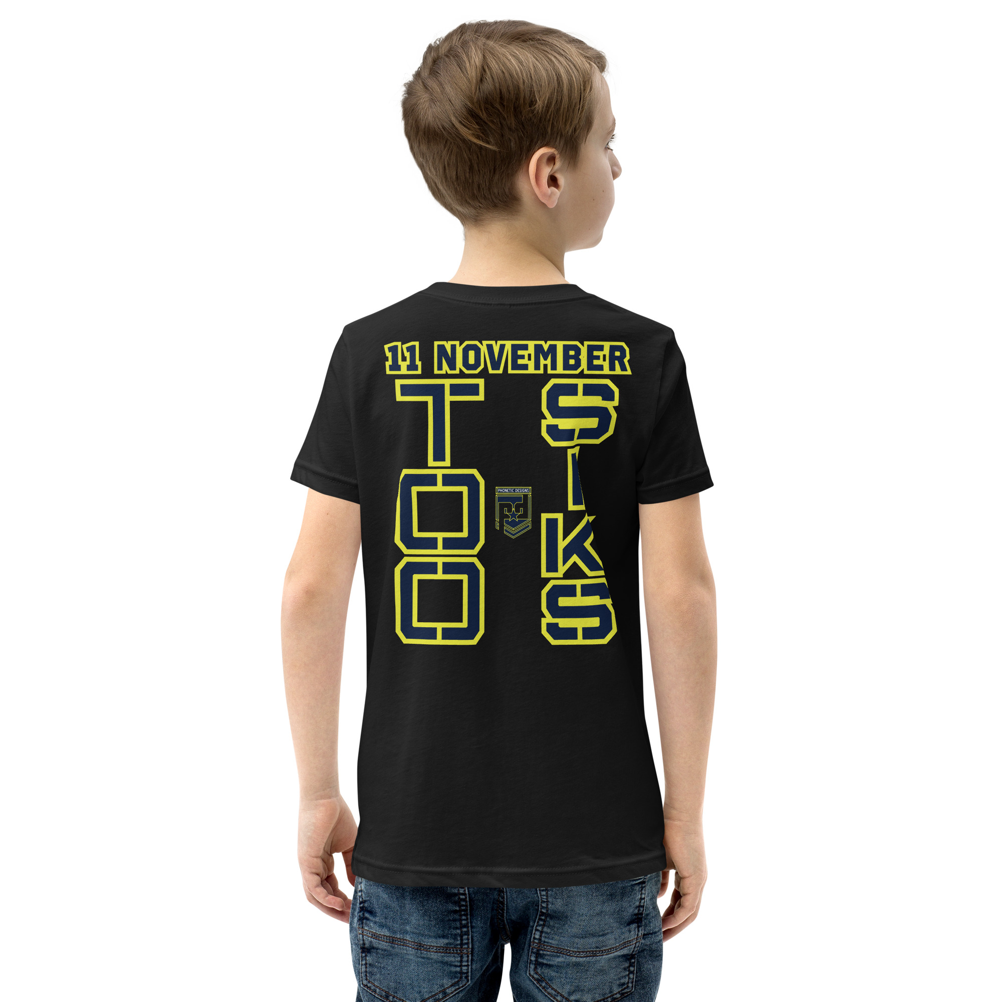 I SUPPORT VETERANS TOO SIKS Youth Short Sleeve T-Shirt - Image 4