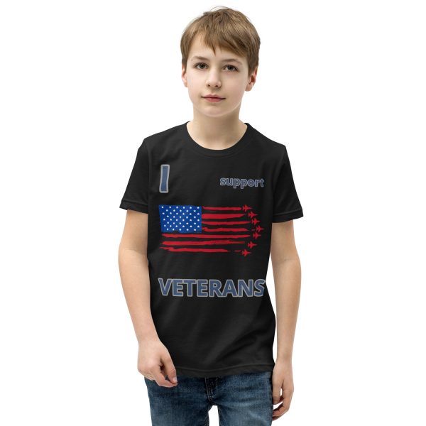 I support VETERANS TOO SIKS Youth Short Sleeve T-Shirt