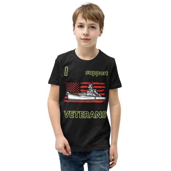I SUPPORT VETERANS TOO SIKS Youth Short Sleeve T-Shirt