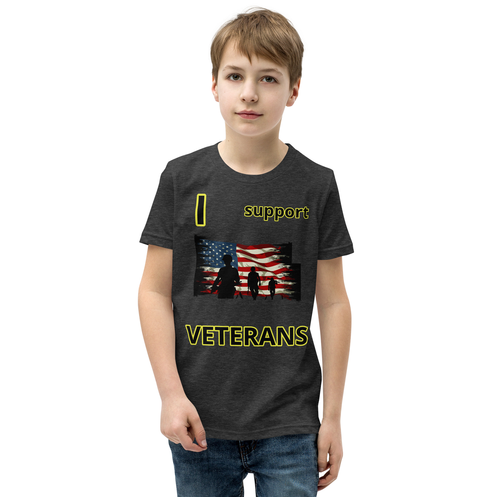 I support VETERANS TOO SIKS Youth Short Sleeve T-Shirt - Image 21