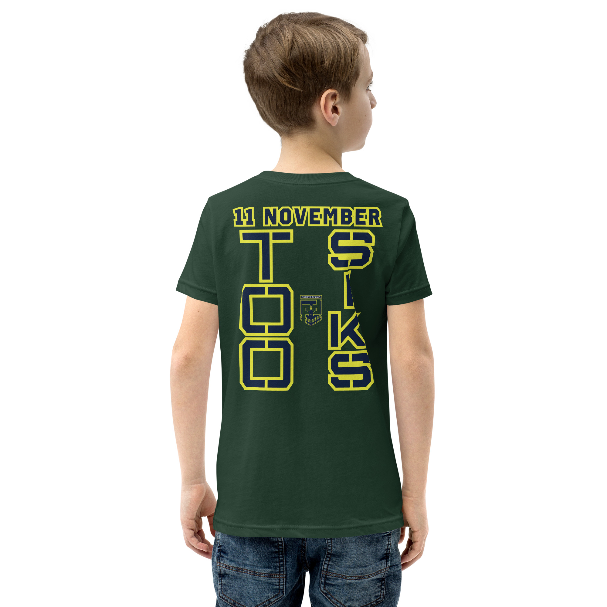 I SUPPORT VETERANS TOO SIKS Youth Short Sleeve T-Shirt - Image 16