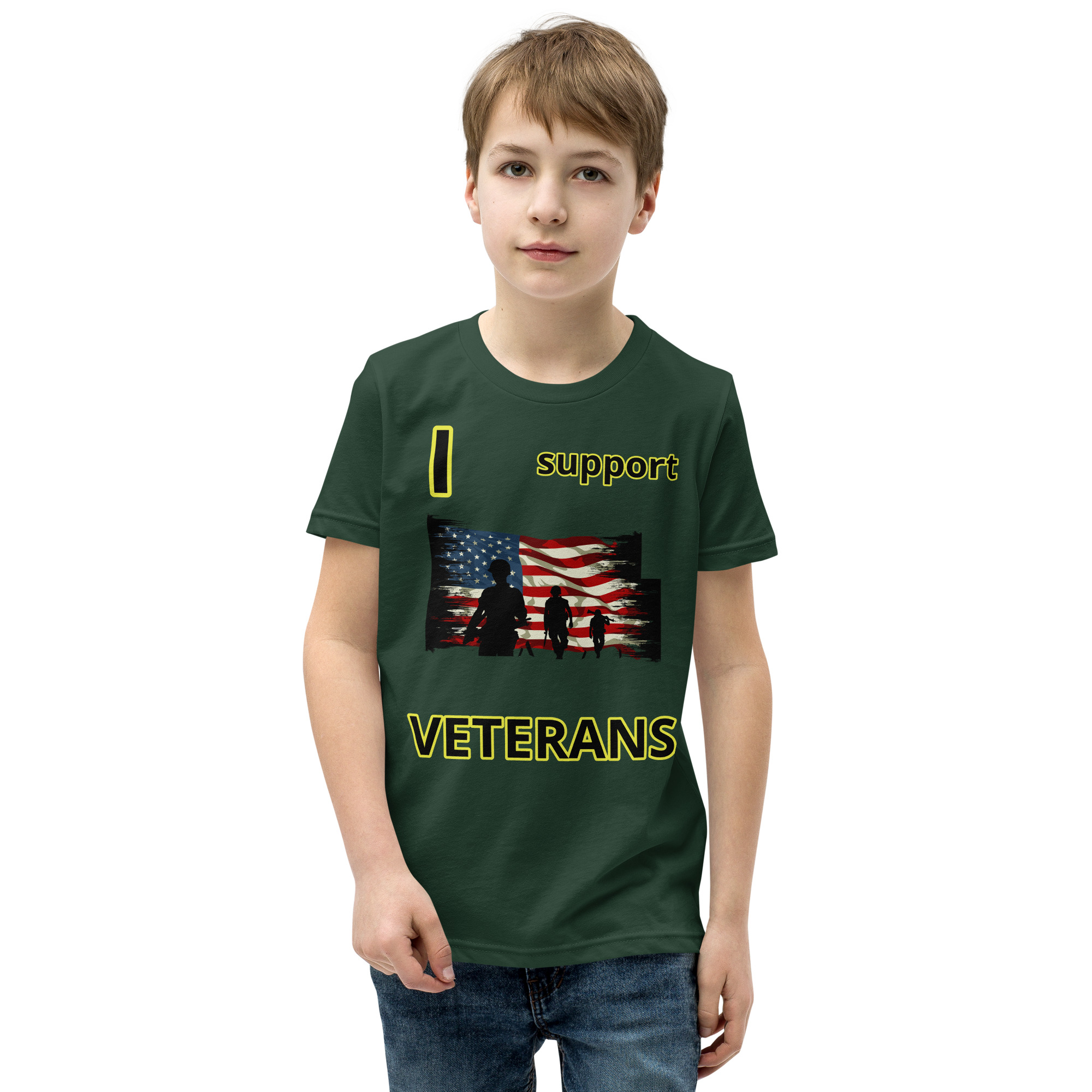 I support VETERANS TOO SIKS Youth Short Sleeve T-Shirt - Image 13