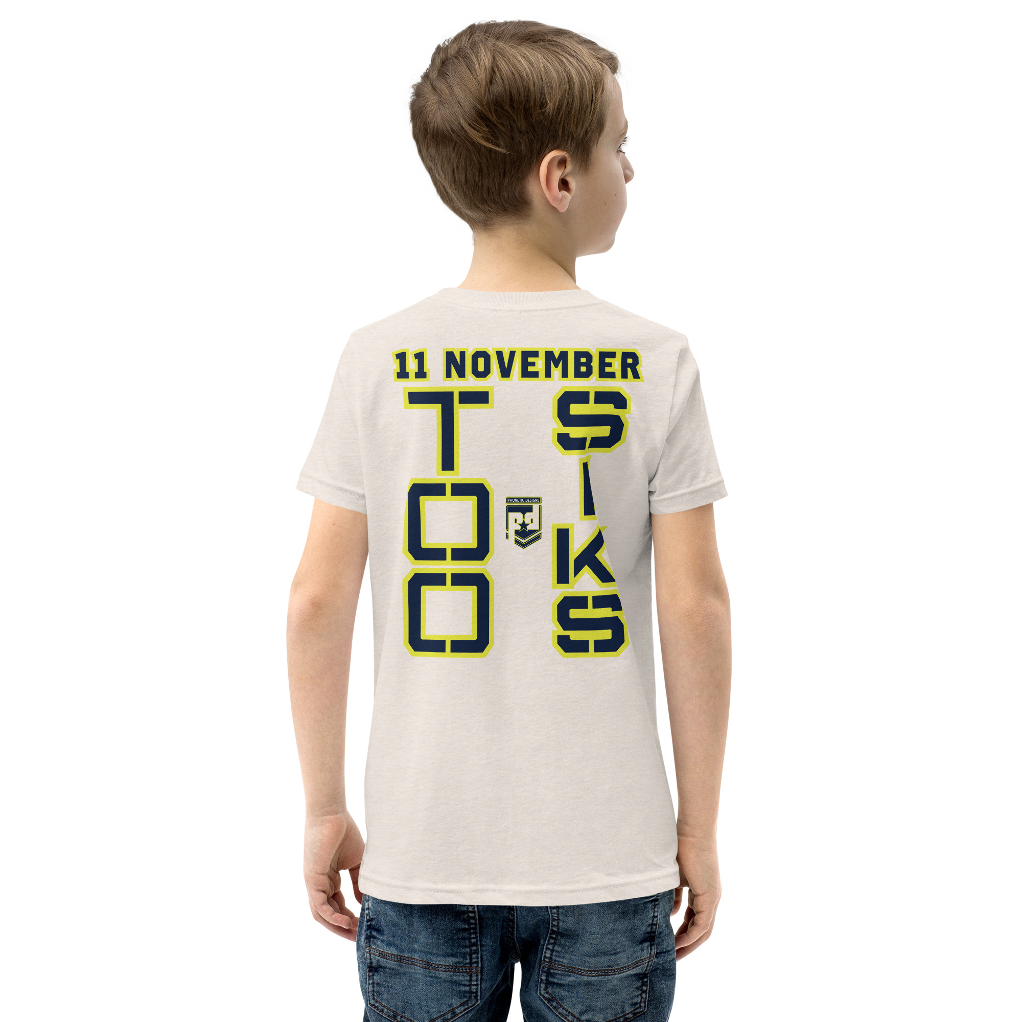 I SUPPORT VETERANS TOO SIKS Youth Short Sleeve T-Shirt - Image 52