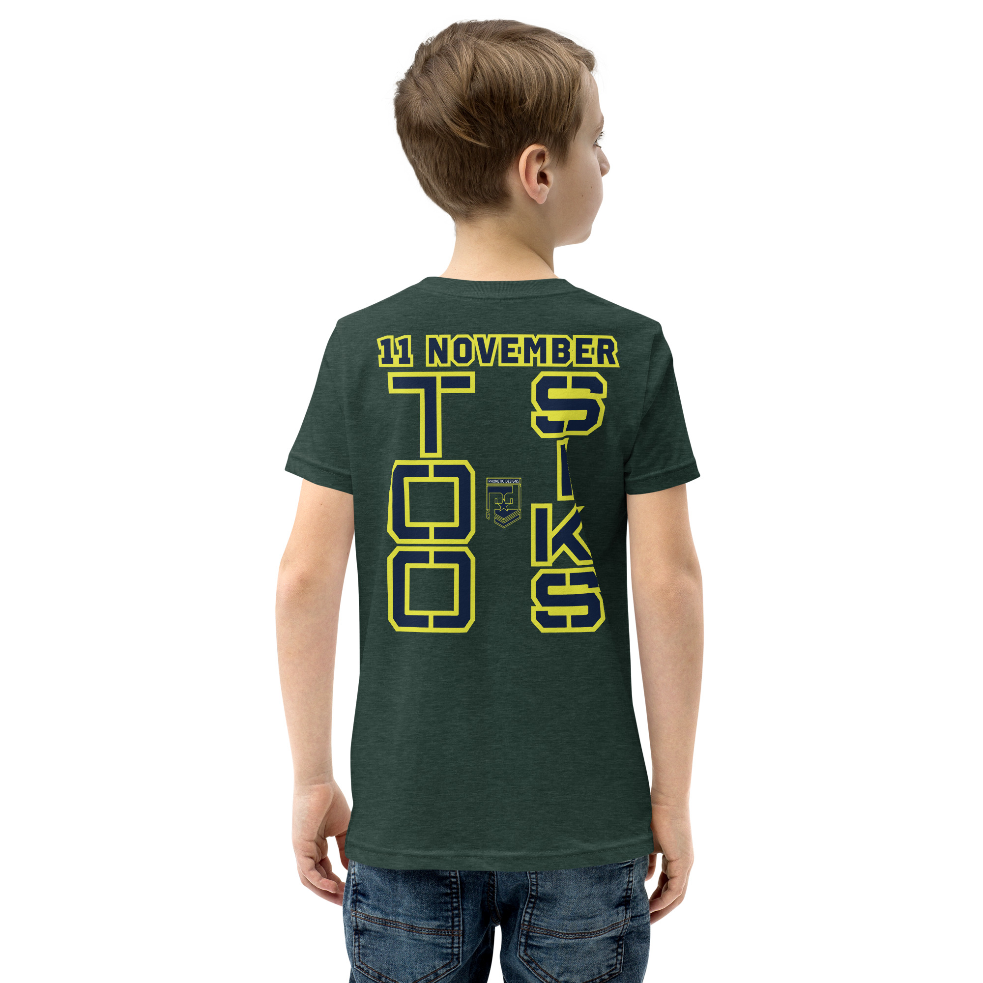 I SUPPORT VETERANS TOO SIKS Youth Short Sleeve T-Shirt - Image 32
