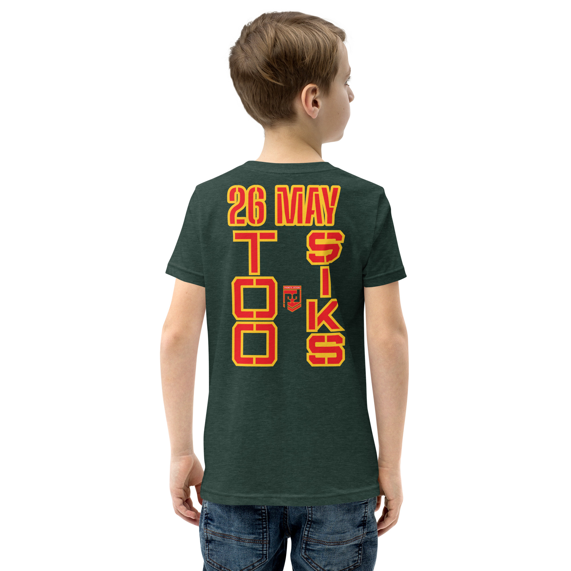 I SUPPORT VETERANS TOO SIKS Youth Short Sleeve T-Shirt - Image 32