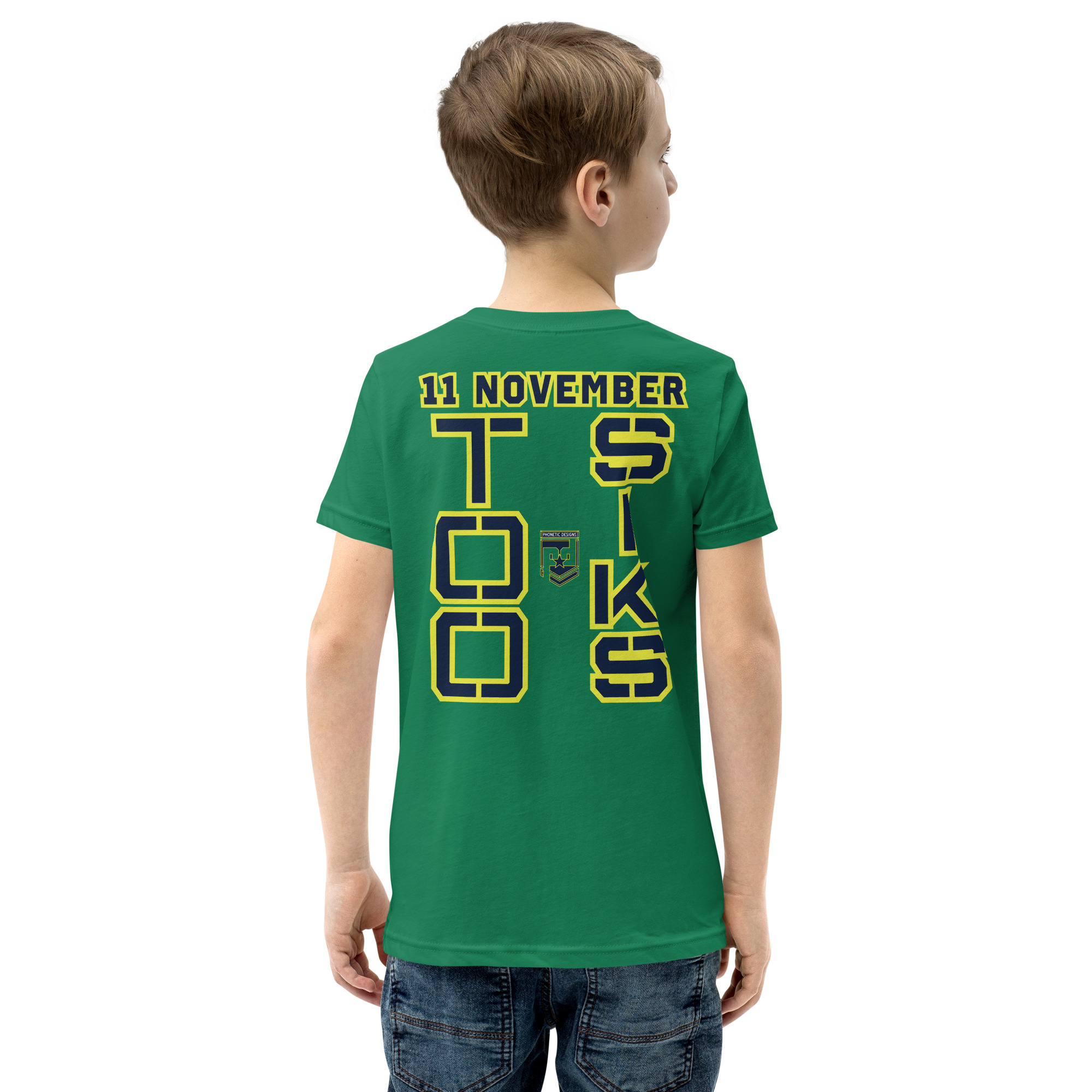 I SUPPORT VETERANS TOO SIKS Youth Short Sleeve T-Shirt - Image 36