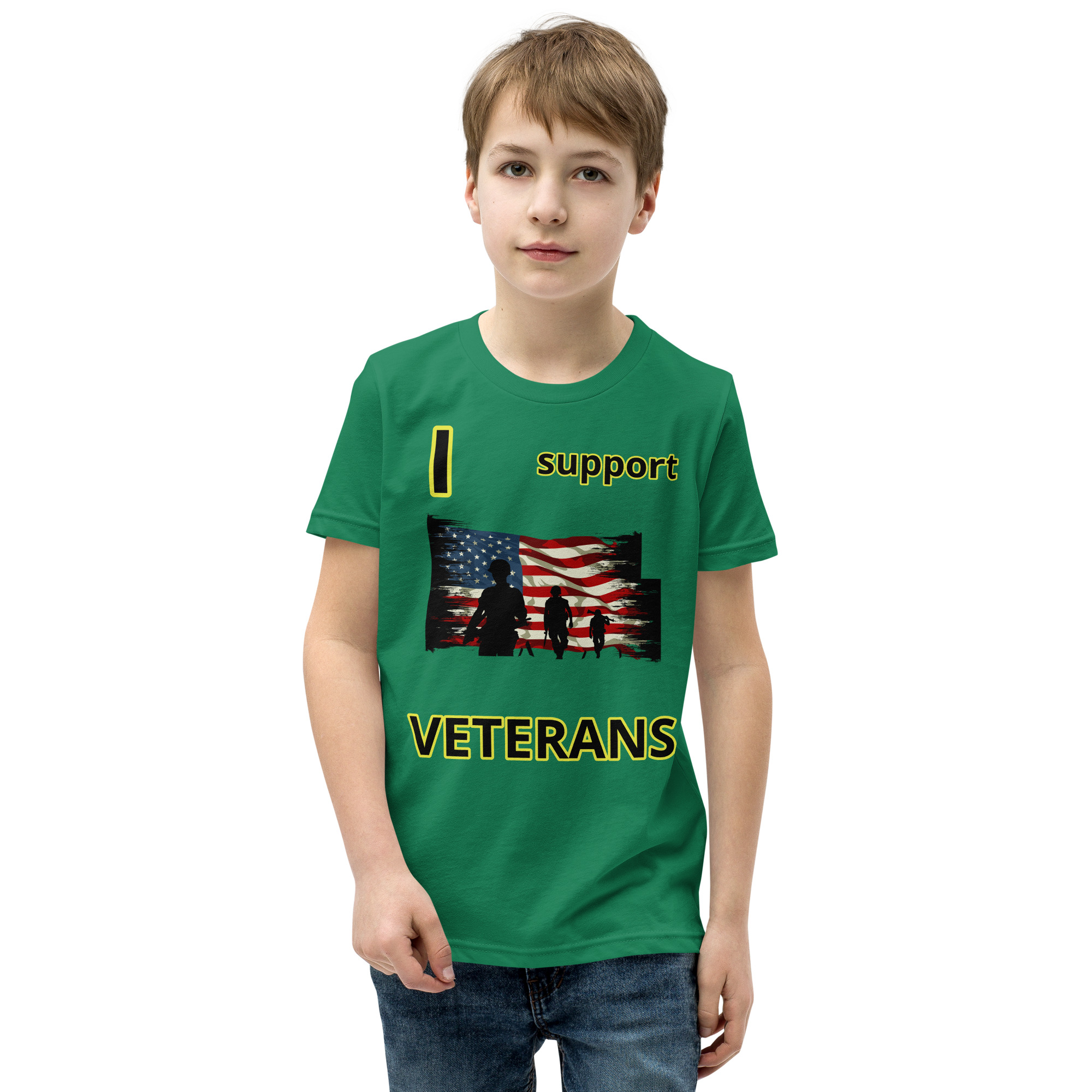 I support VETERANS TOO SIKS Youth Short Sleeve T-Shirt - Image 29