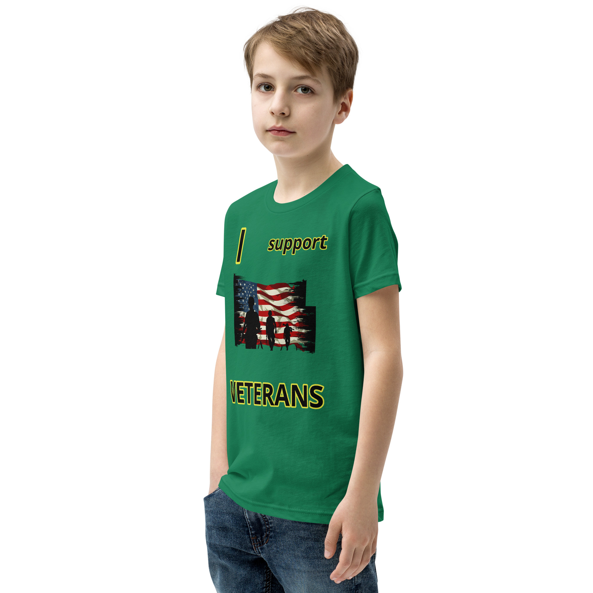 I support VETERANS TOO SIKS Youth Short Sleeve T-Shirt - Image 31