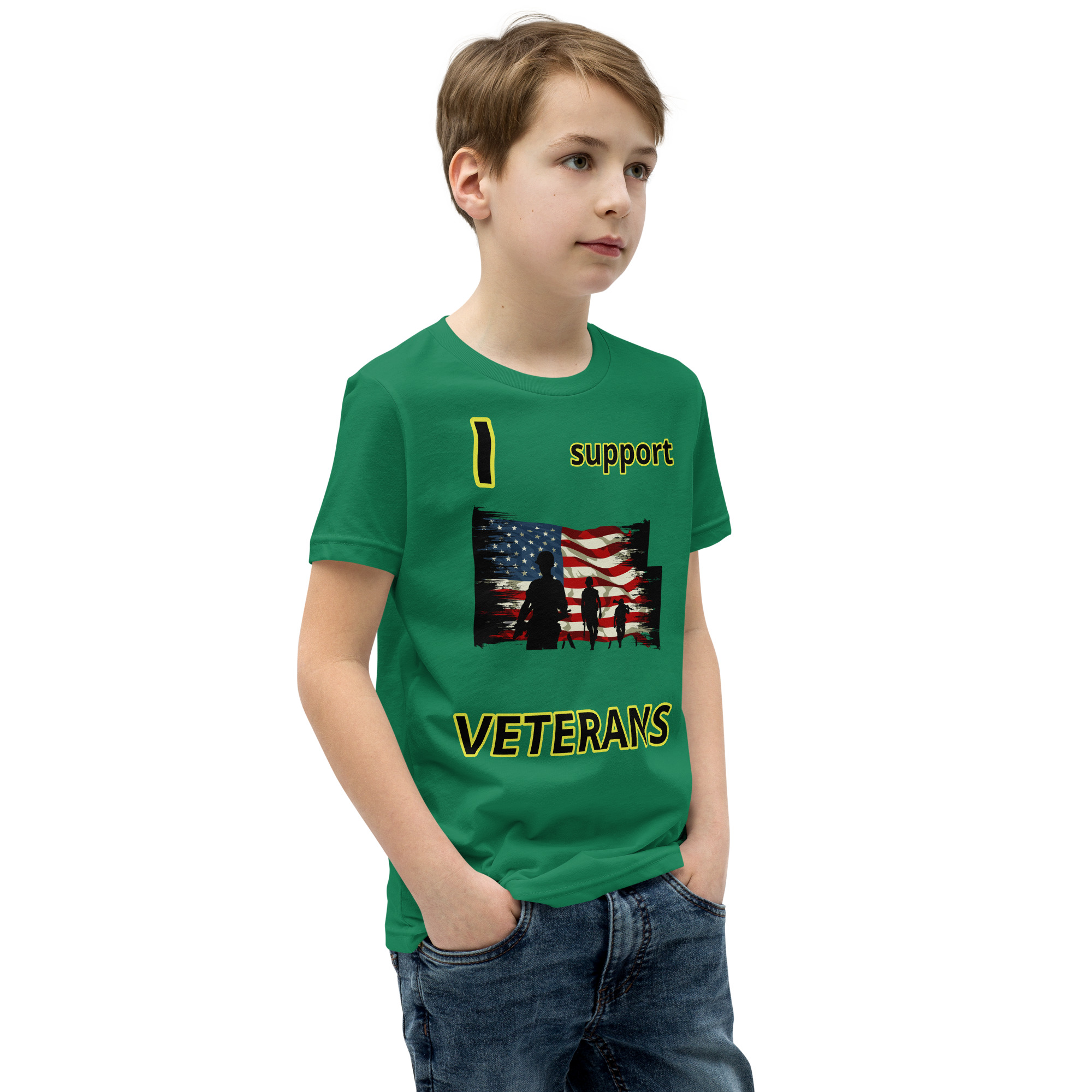I support VETERANS TOO SIKS Youth Short Sleeve T-Shirt - Image 30