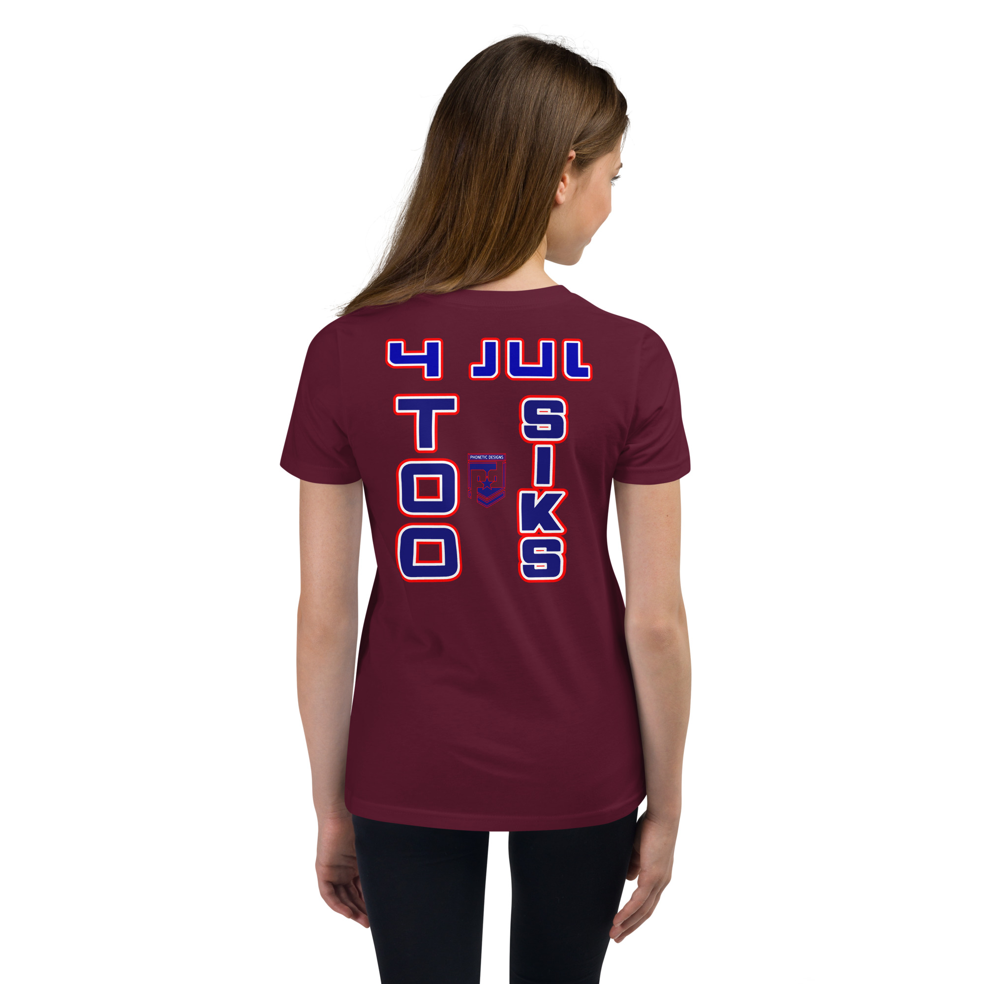 4 JUL TOO SIKS Youth Short Sleeve T-Shirt - Image 5