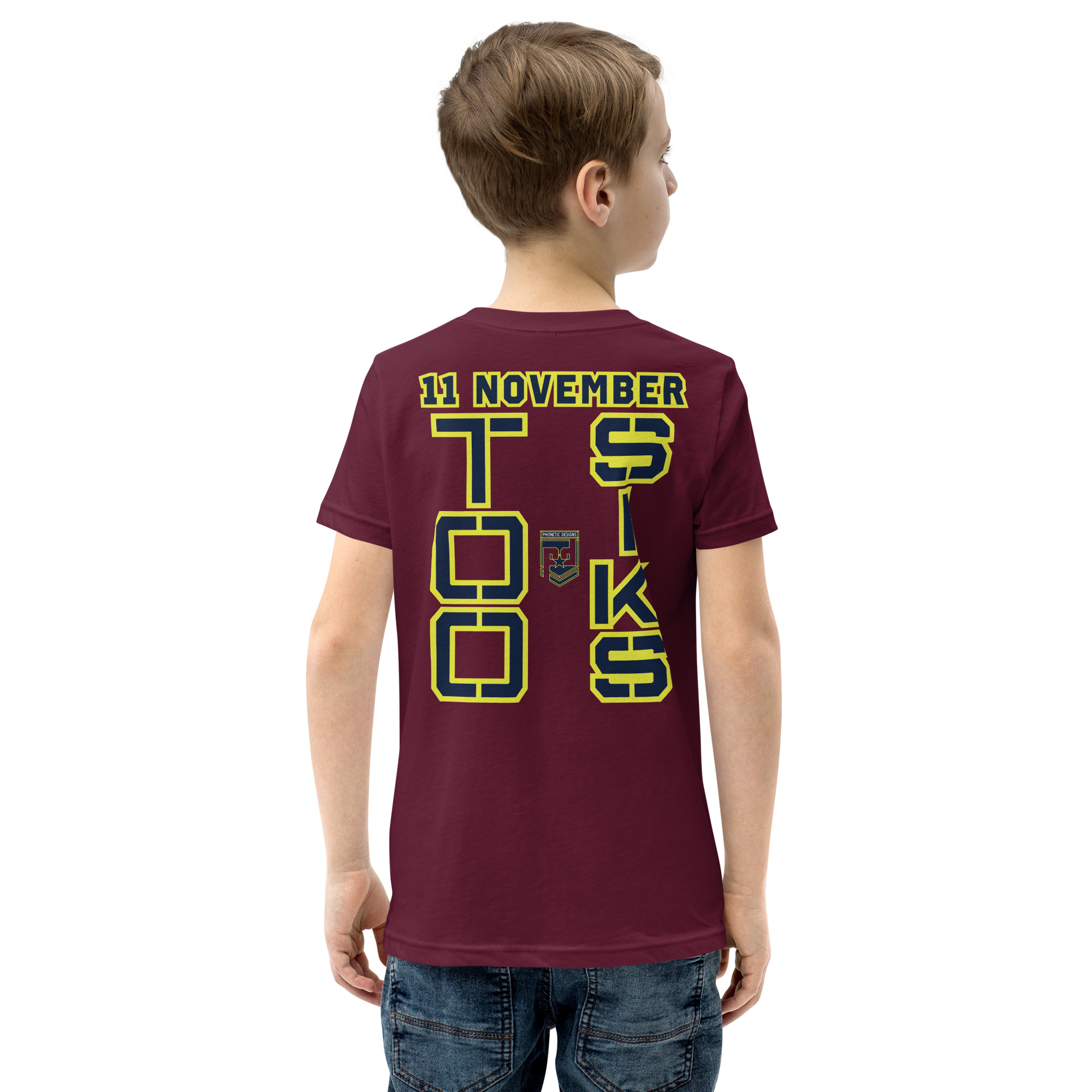 I SUPPORT VETERANS TOO SIKS Youth Short Sleeve T-Shirt - Image 12