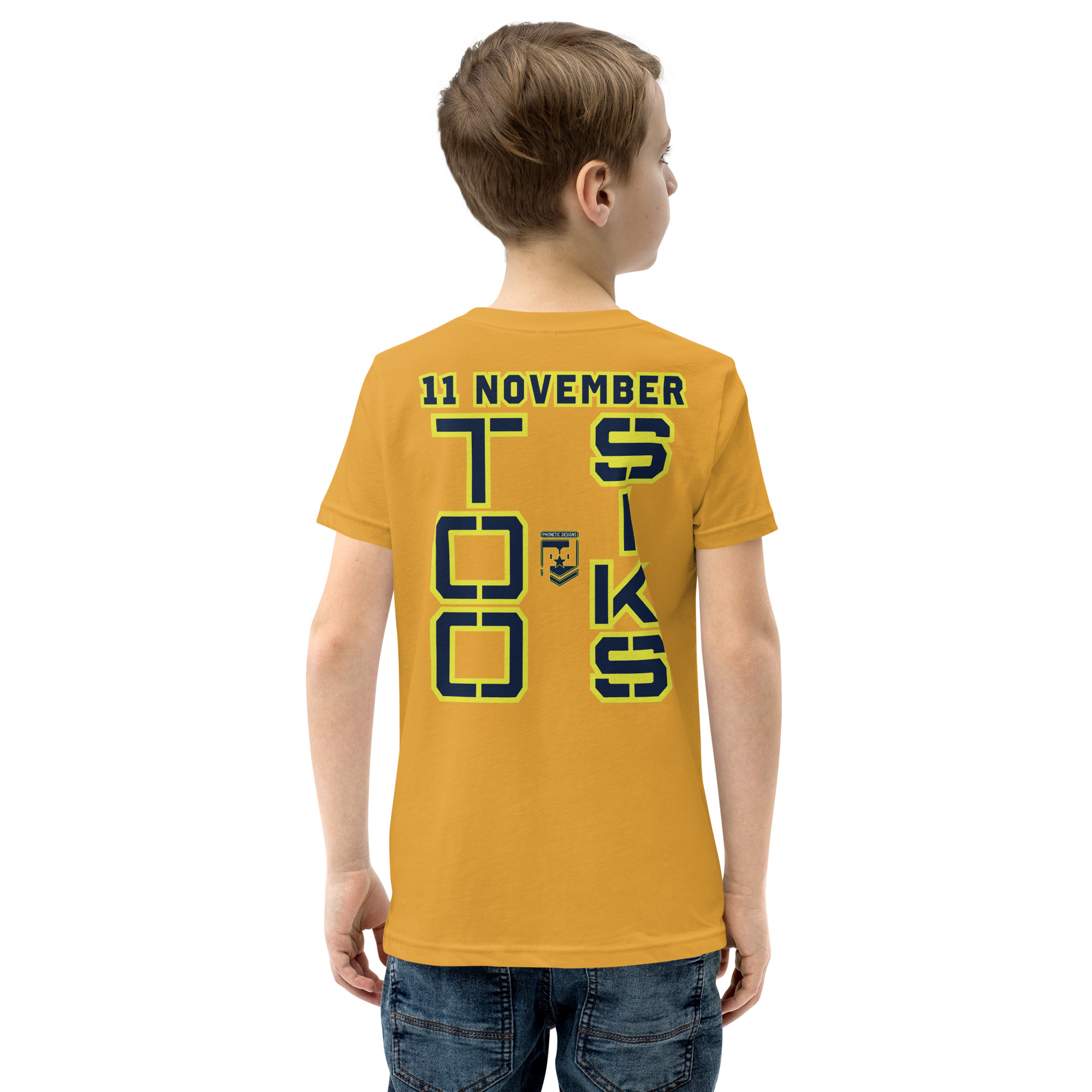 I SUPPORT VETERANS TOO SIKS Youth Short Sleeve T-Shirt - Image 48