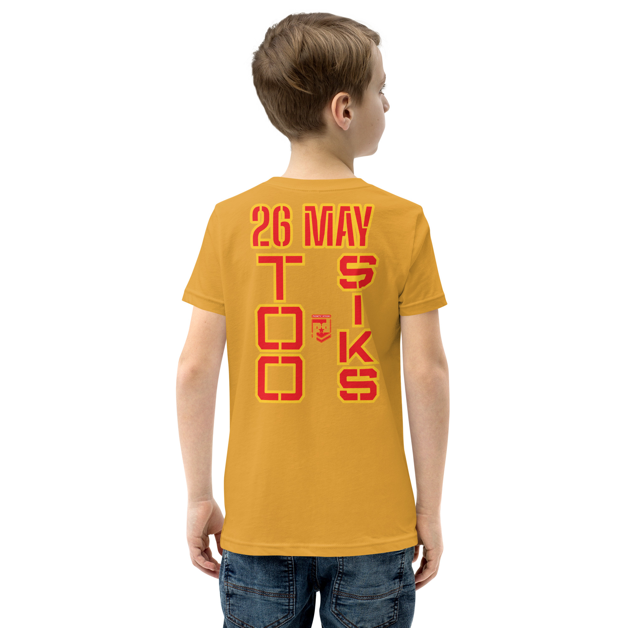 I SUPPORT VETERANS TOO SIKS Youth Short Sleeve T-Shirt - Image 48