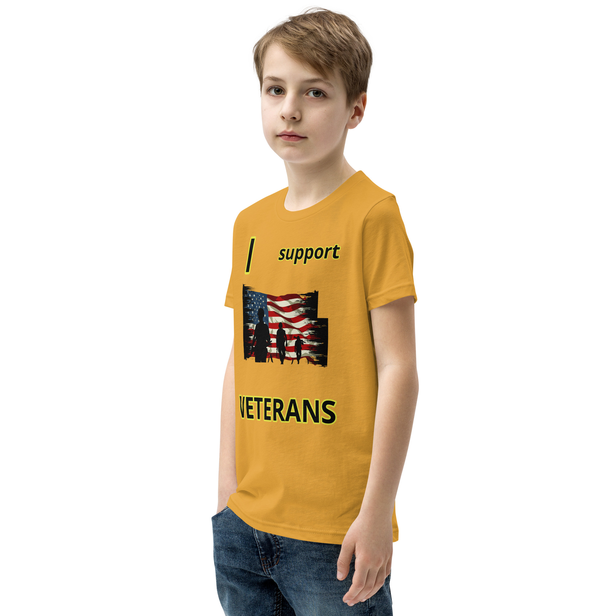 I support VETERANS TOO SIKS Youth Short Sleeve T-Shirt - Image 39