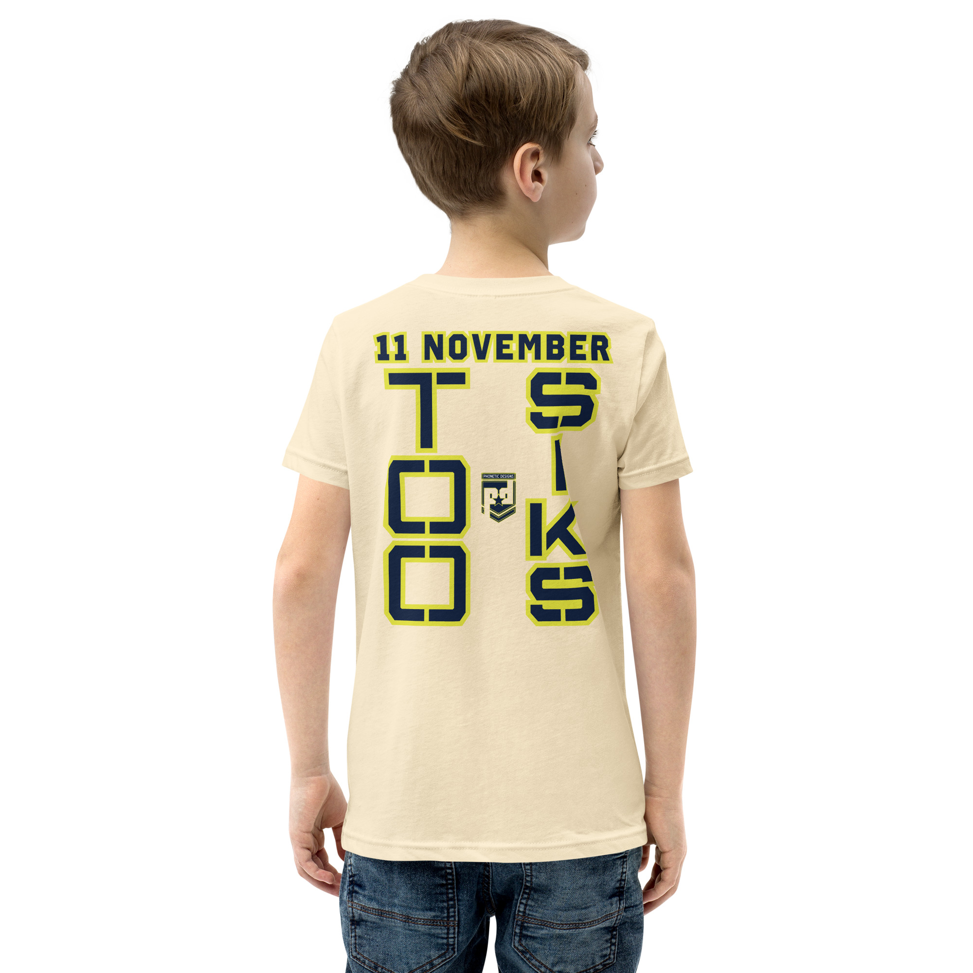 I SUPPORT VETERANS TOO SIKS Youth Short Sleeve T-Shirt - Image 56