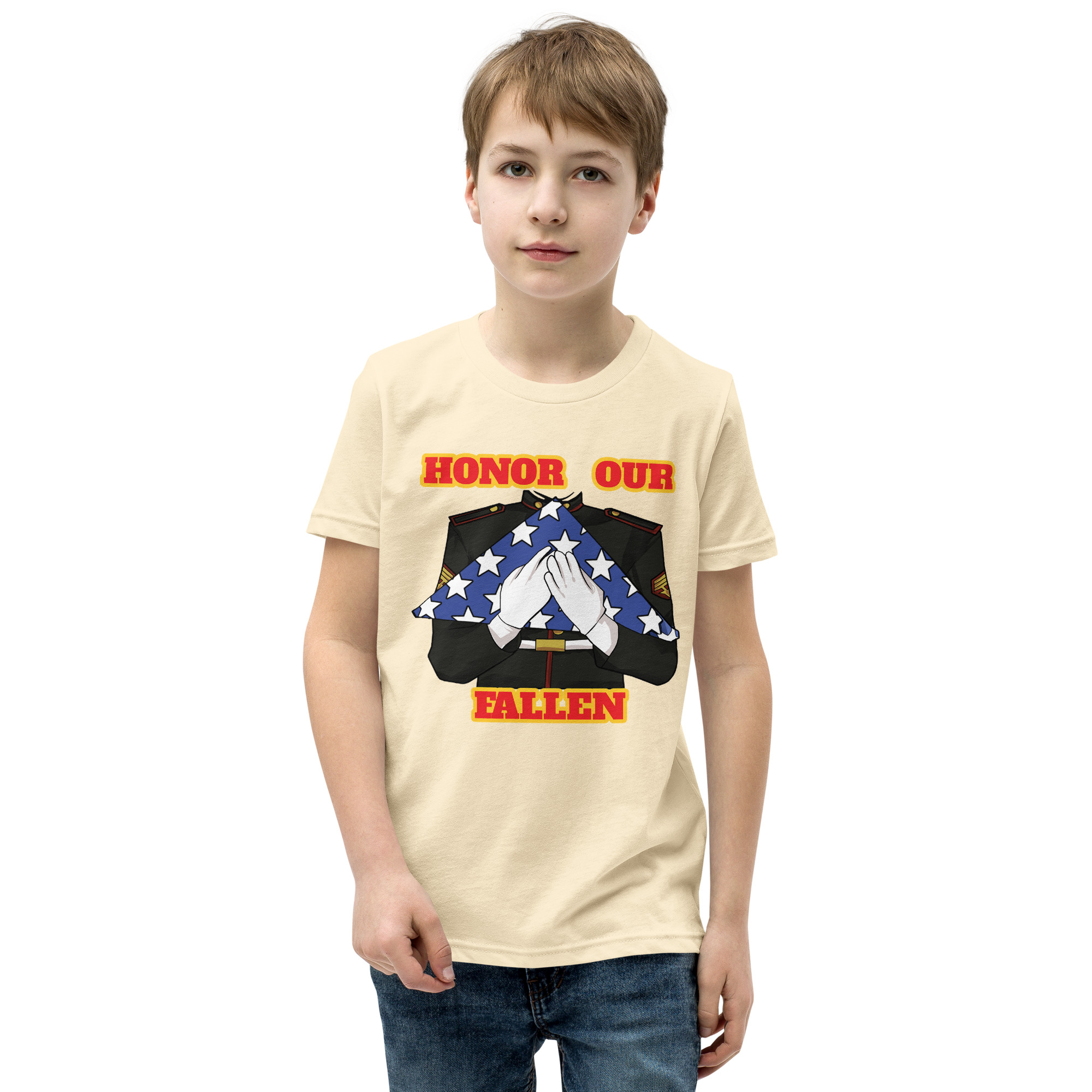 I SUPPORT VETERANS TOO SIKS Youth Short Sleeve T-Shirt - Image 53