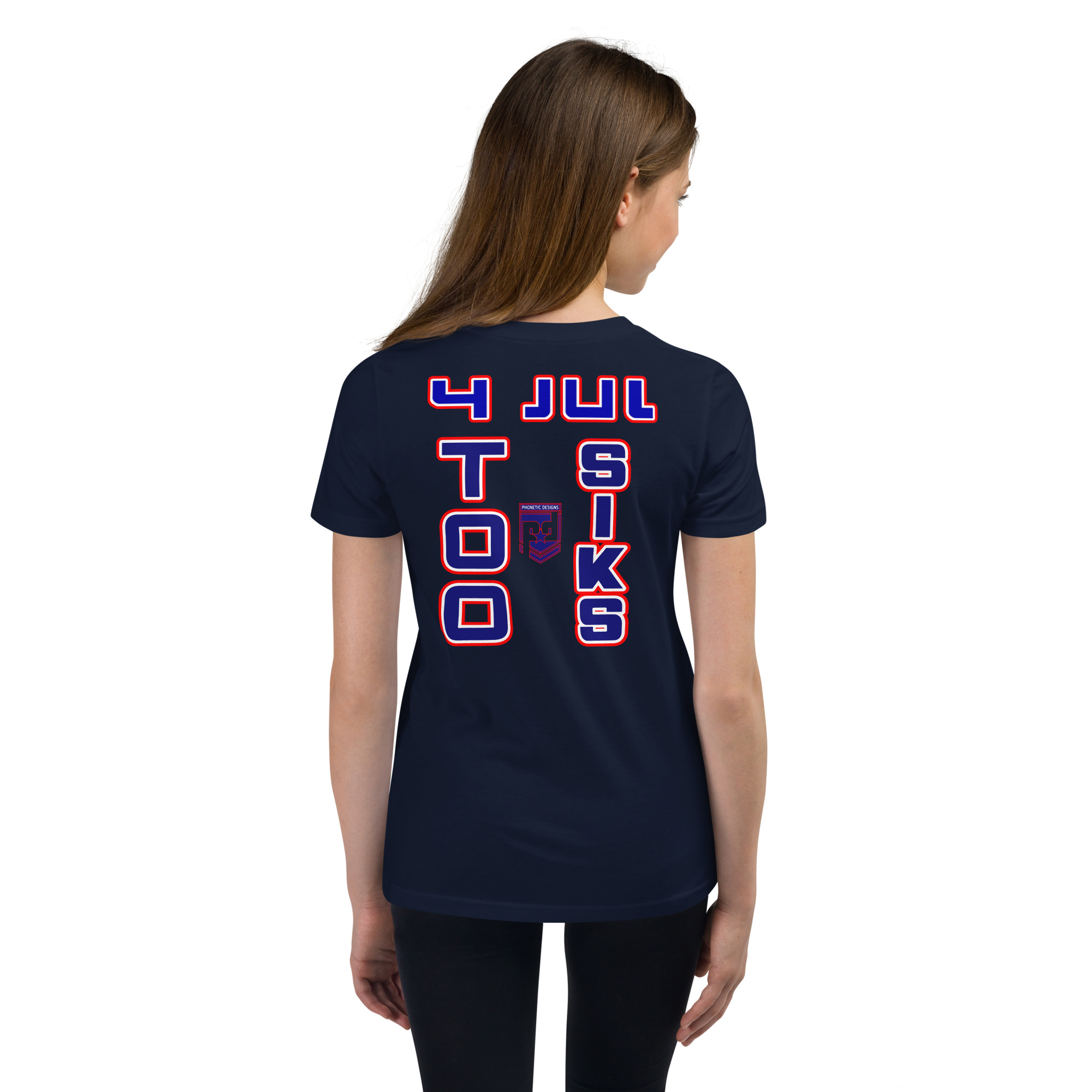 4 JUL TOO SIKS Youth Short Sleeve T-Shirt - Image 3