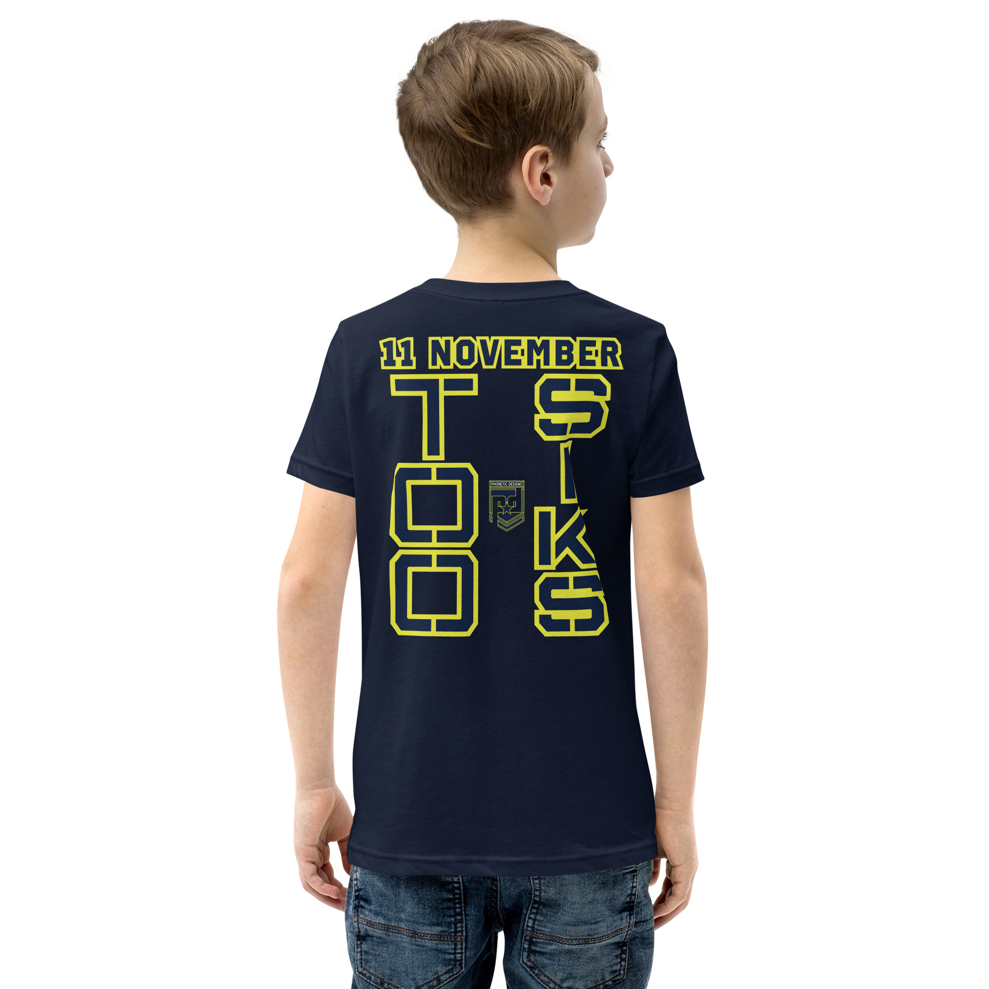 I SUPPORT VETERANS TOO SIKS Youth Short Sleeve T-Shirt - Image 8