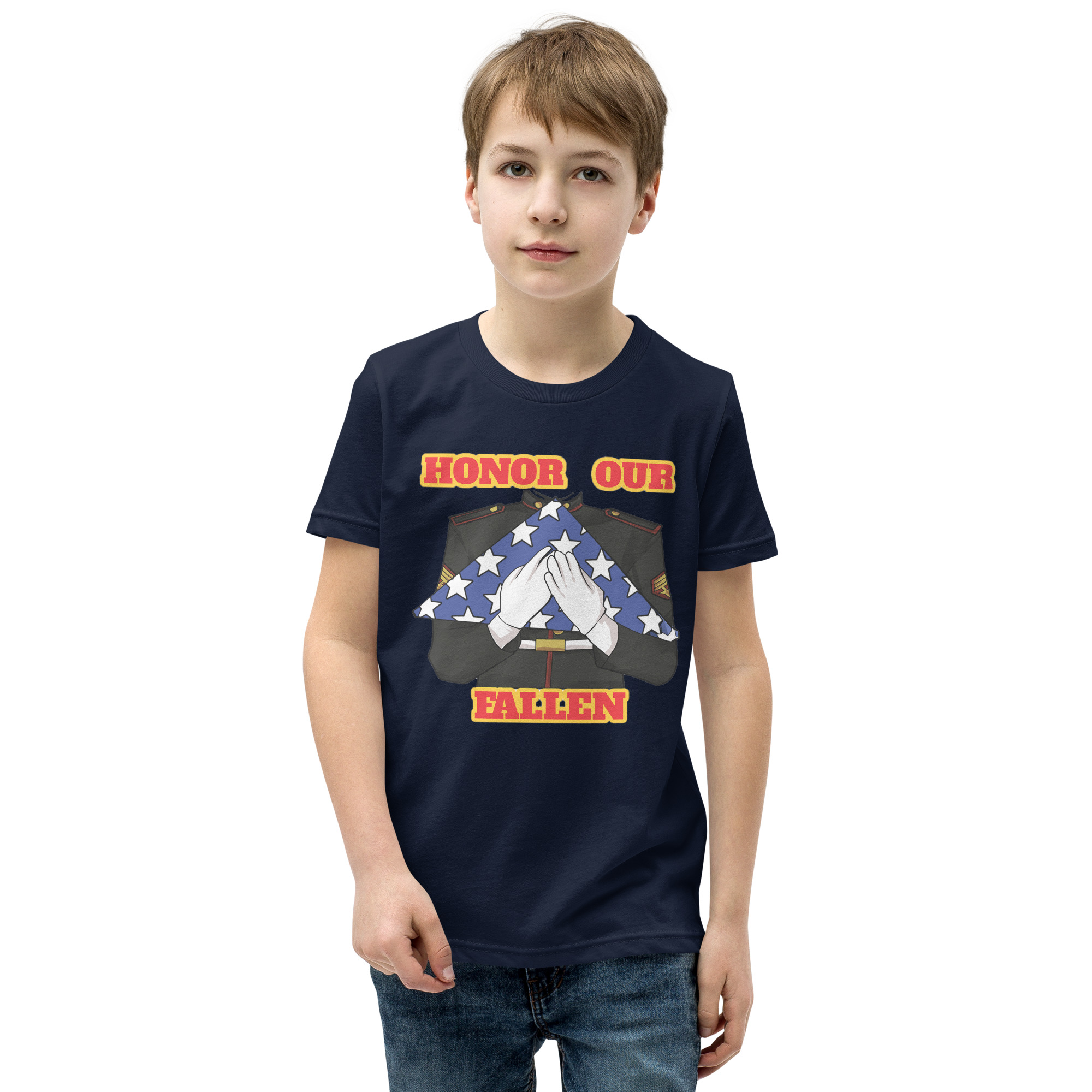 I SUPPORT VETERANS TOO SIKS Youth Short Sleeve T-Shirt - Image 5
