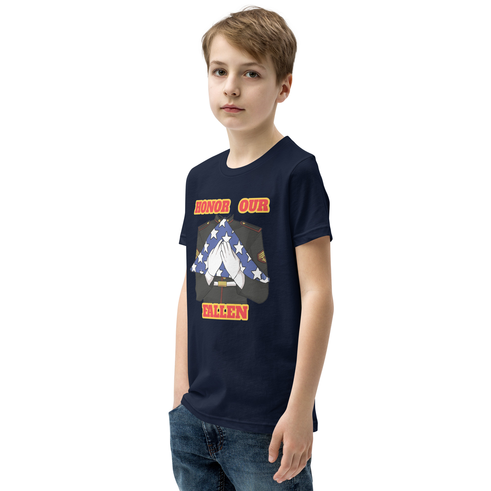 I SUPPORT VETERANS TOO SIKS Youth Short Sleeve T-Shirt - Image 7