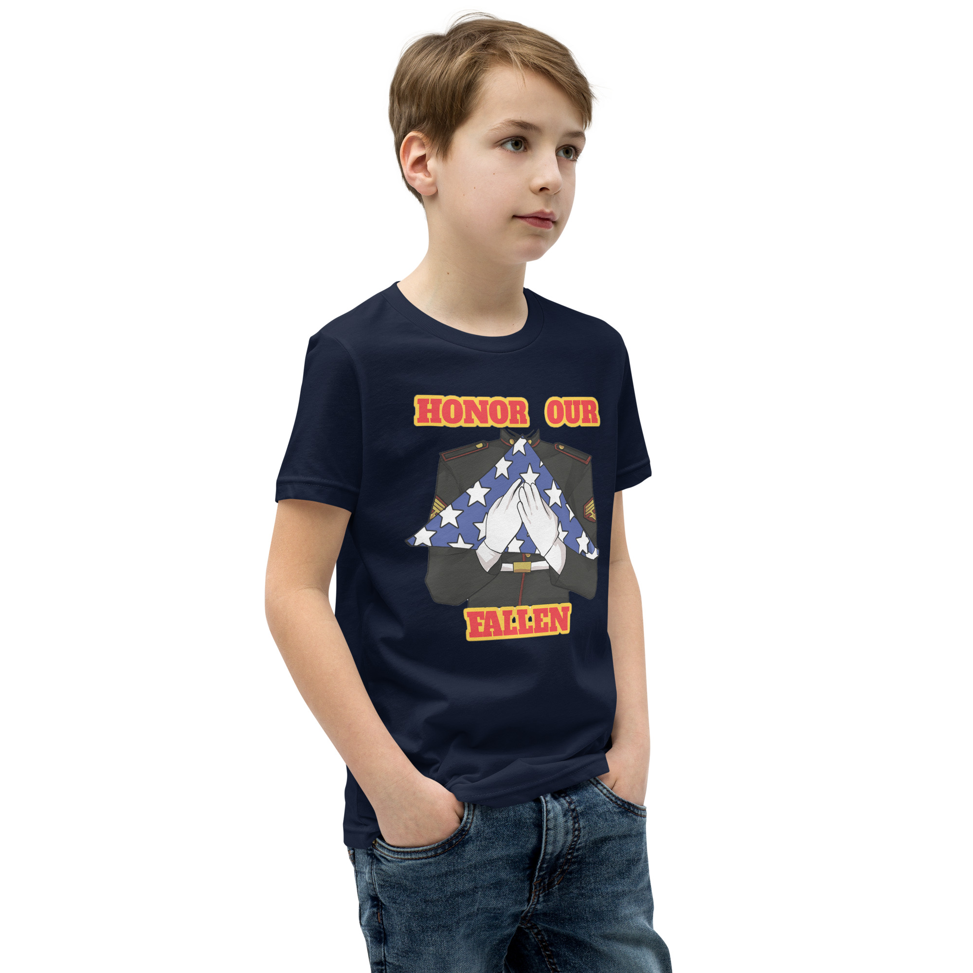 I SUPPORT VETERANS TOO SIKS Youth Short Sleeve T-Shirt - Image 6