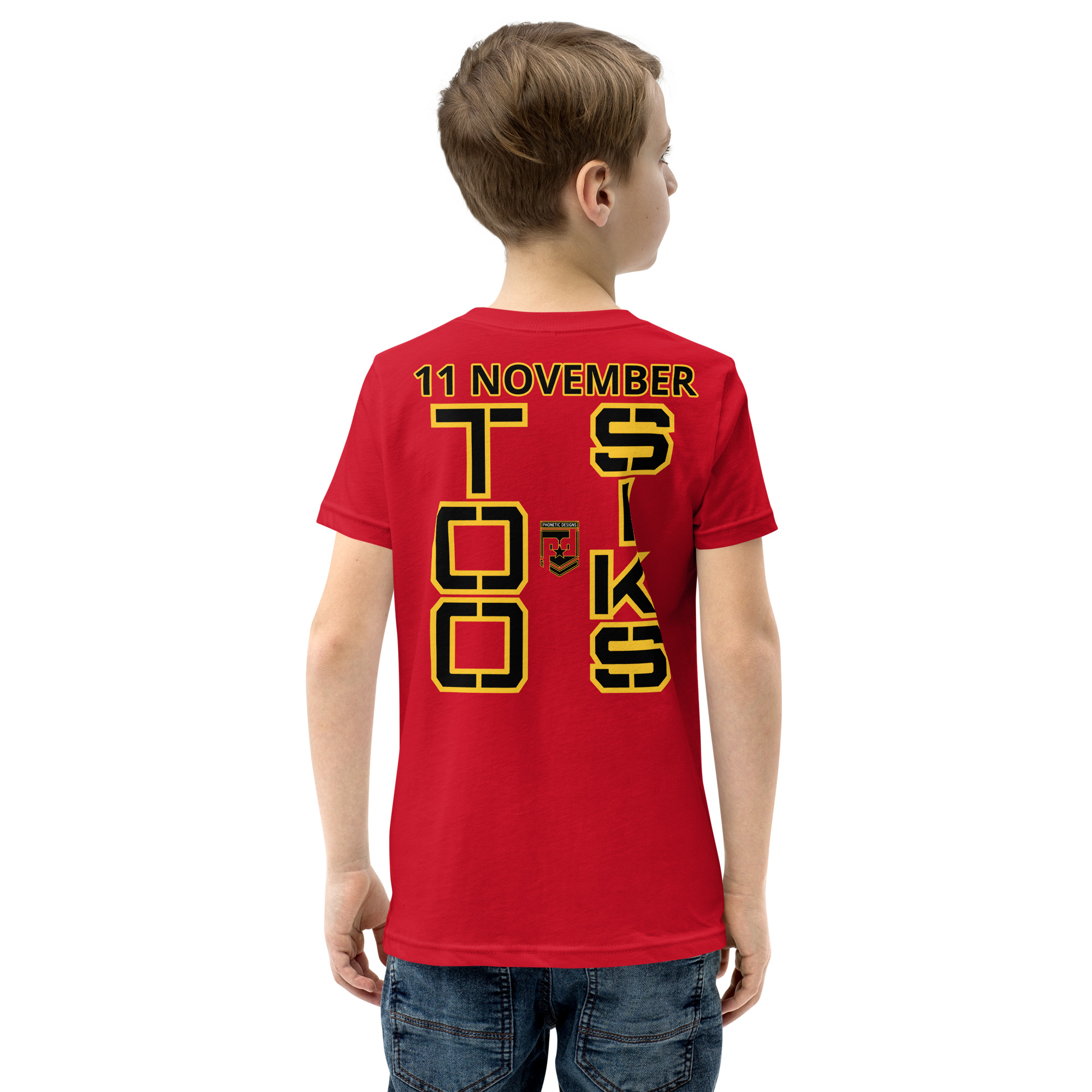 I support VETERANS TOO SIKS Youth Short Sleeve T-Shirt - Image 20