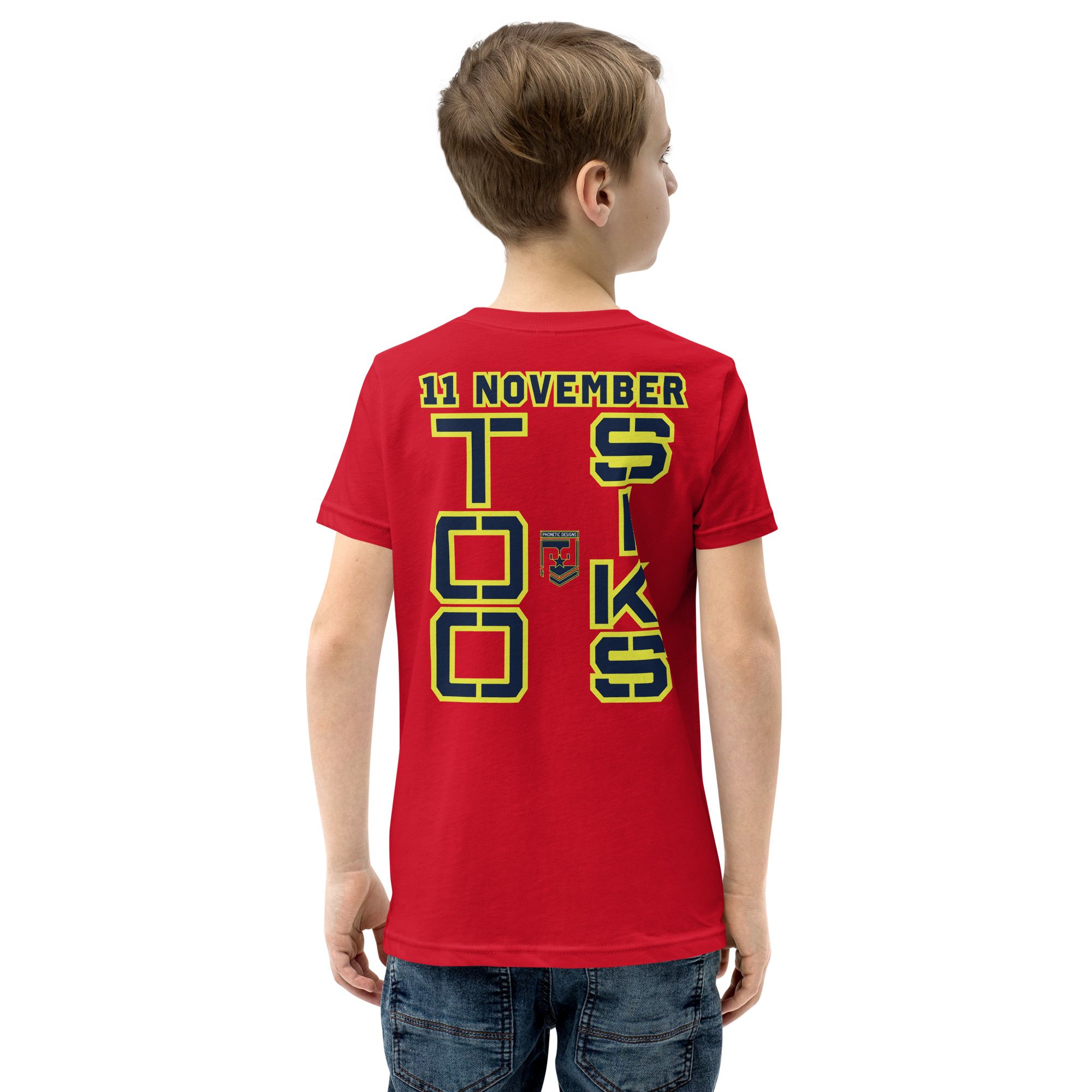 I SUPPORT VETERANS TOO SIKS Youth Short Sleeve T-Shirt - Image 20