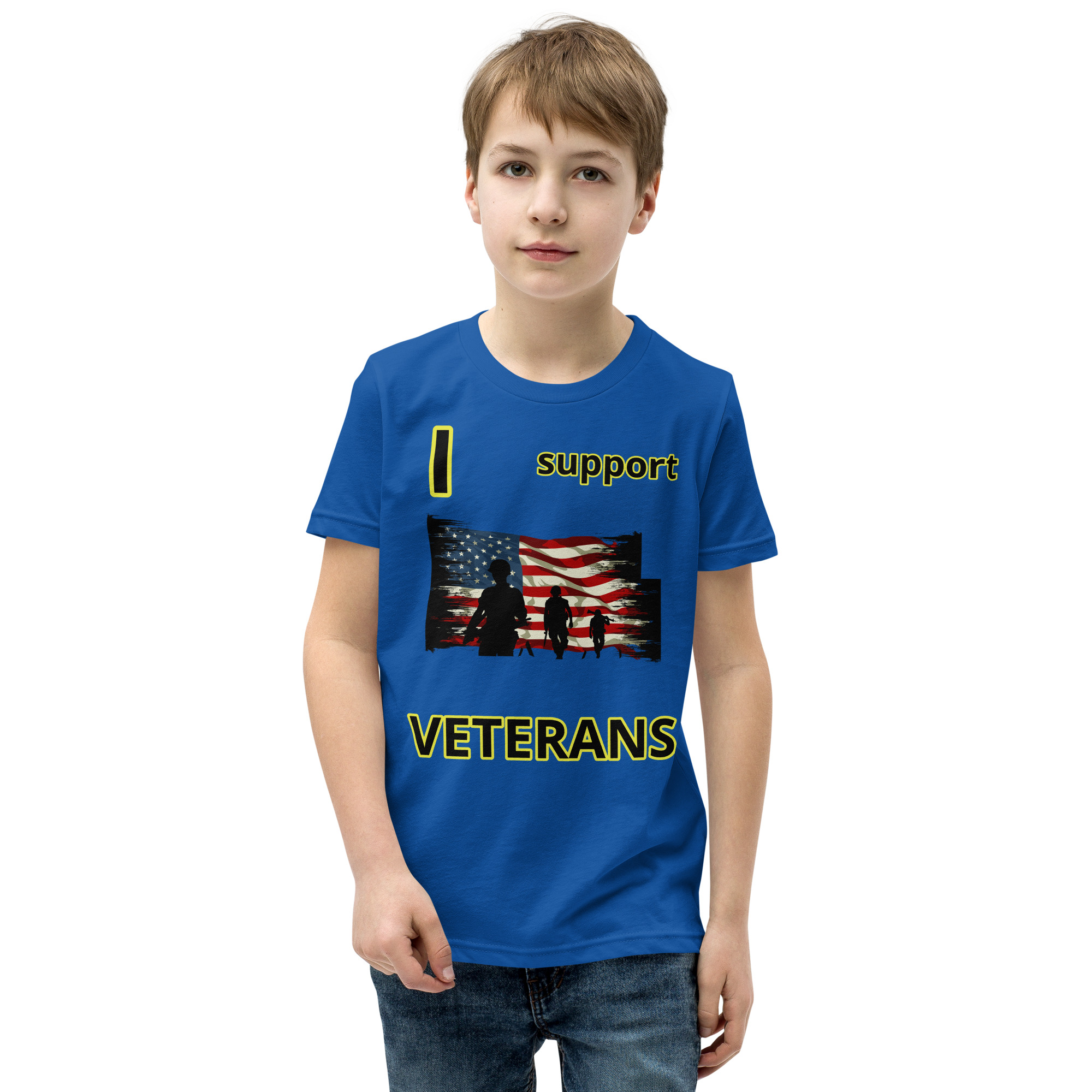I support VETERANS TOO SIKS Youth Short Sleeve T-Shirt - Image 25