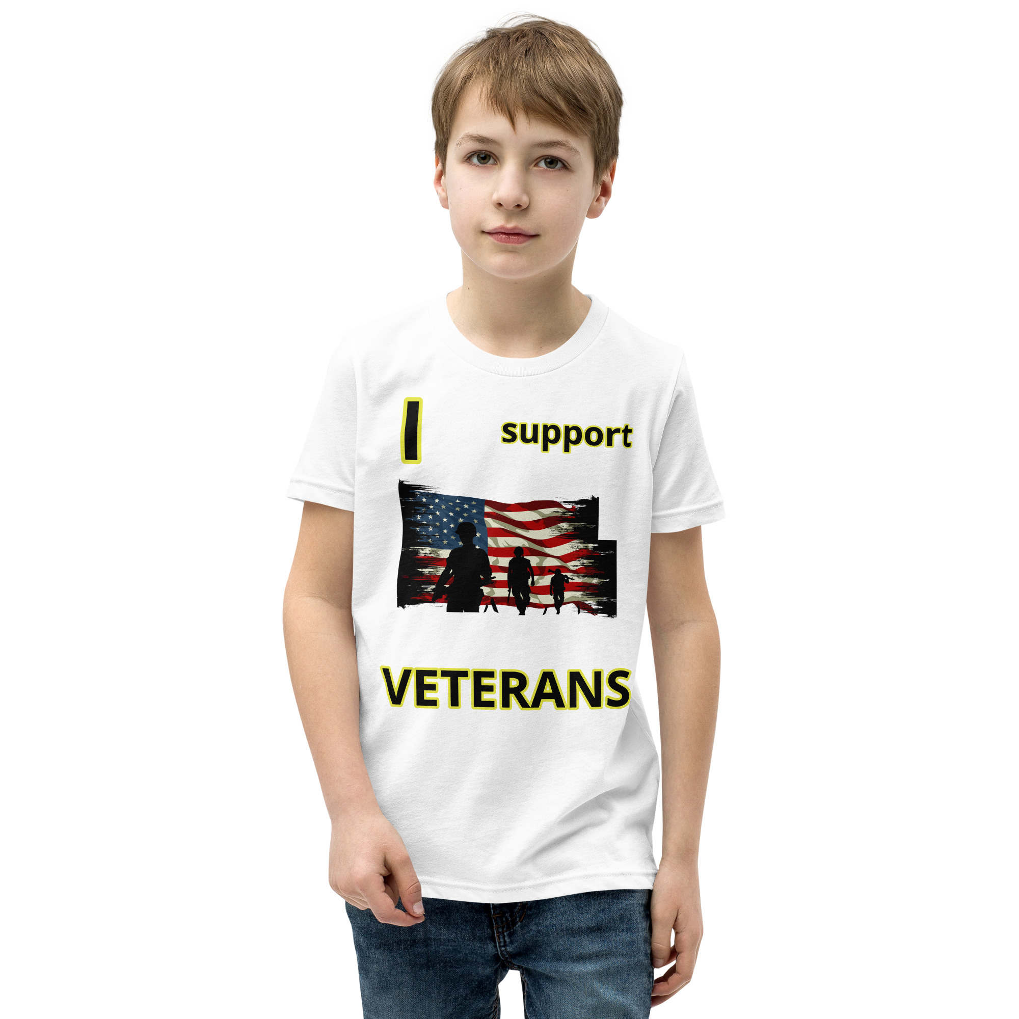 I support VETERANS TOO SIKS Youth Short Sleeve T-Shirt - Image 41